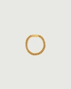 8mm Cuban Chain Bracelet | Gold