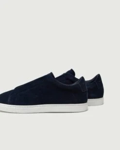 Low 1 Laceless | Navy Suede -Oliver Cabell BLUE ZOOM