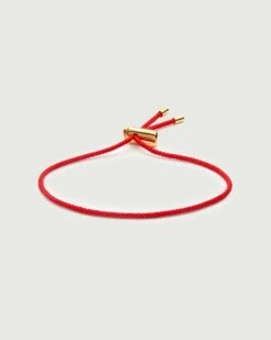 Cameron Cord Bracelet | Red / Gold