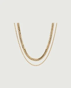 Cuban + Rope Set | Gold