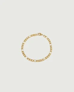 Figaro Chain Bracelet | Gold