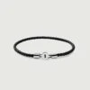 Gordon Leather Bracelet | Silver -Oliver Cabell GordonLeatherBraceletSilver