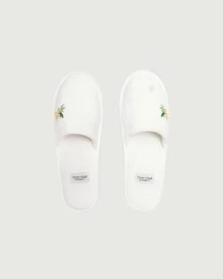 LA Capsule Terry Cloth Slippers | Alpine White