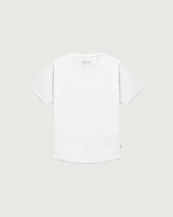 Curved Hem Tee | White